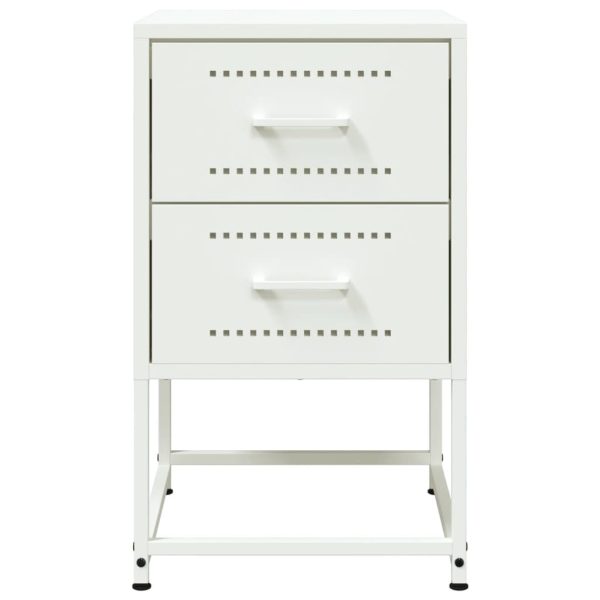 Comodini 2 Pz Bianchi 36x39x60,5 Cm In Acciaio - Image 5