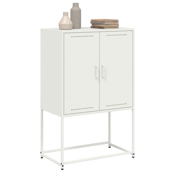 Credenza Bianca 68,5x38,5x107 Cm In Acciaio - Image 4