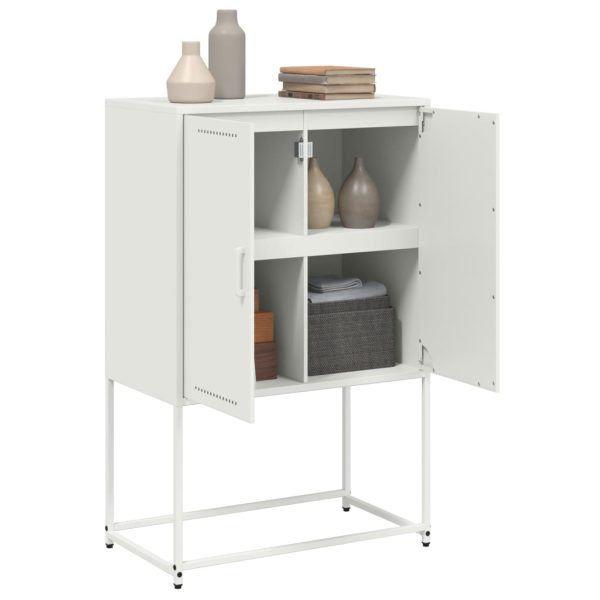 Credenza Bianca 68,5x38,5x107 Cm In Acciaio - Image 5