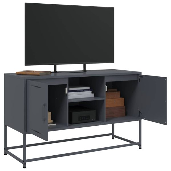 Mobile Tv Antracite 100,5x39x60,5 Cm In Acciaio - Image 5
