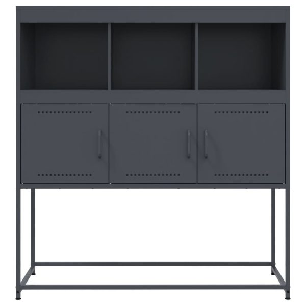 Credenza Antracite 100,5x39x107 Cm In Acciaio - Image 6