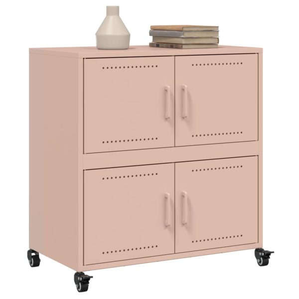 Credenza Rosa 68x39x72 Cm In Acciaio - Image 4