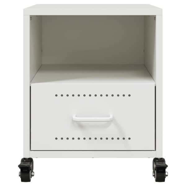 Comodino Bianco 36x39x43,5 Cm In Acciaio - Image 6