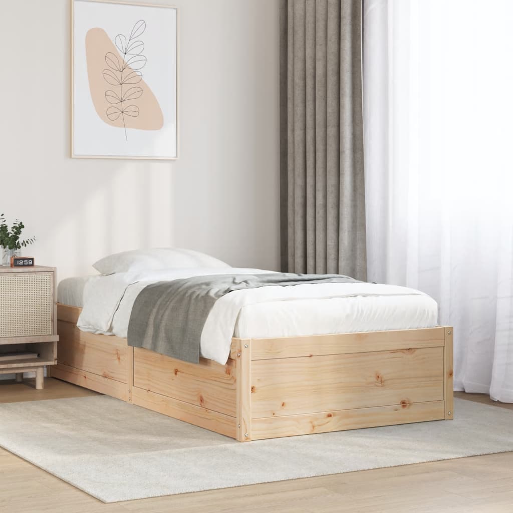 Letto Senza Materasso 75x190 Cm In Legno Massello Pino