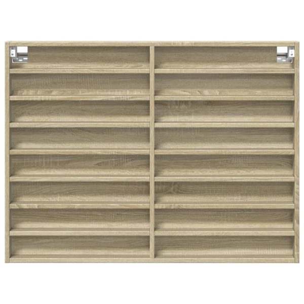 Armadietto Vetrina Rovere Sonoma 100x8,5x75cm Legno Multistrato - Image 4