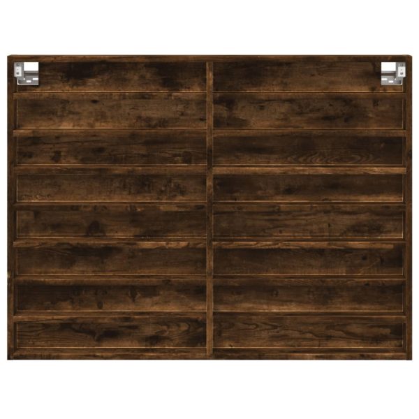 Armadietto Vetrina Rovere Fumo 100x8,5x75 Cm Legno Multistrato - Image 4