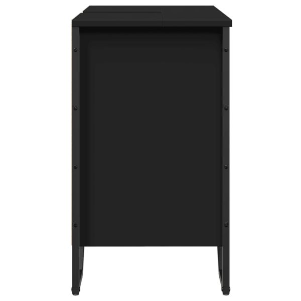 Mobile Lavabo Bagno Nero 60x35x60 Cm In Truciolato - Image 5