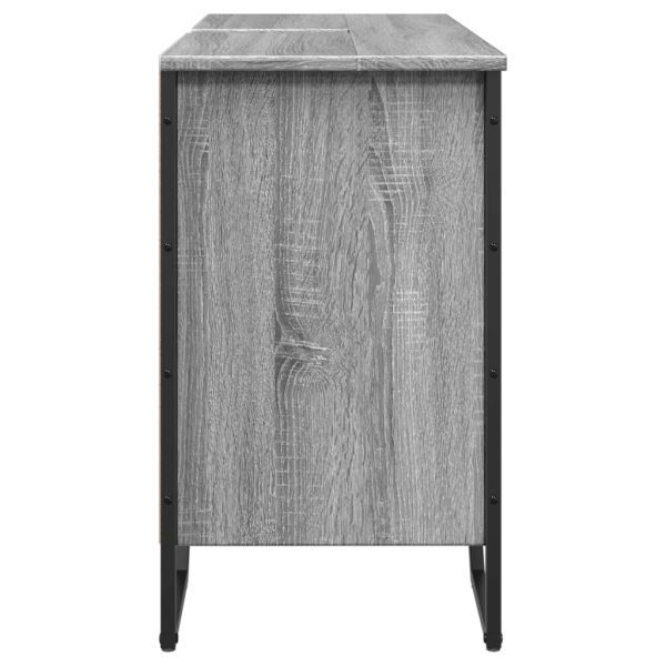 Mobile Lavabo Bagno Grigio Sonoma 91x35x60 Cm In Truciolato - Image 5