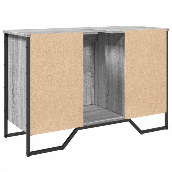 Mobile Lavabo Bagno Grigio Sonoma 91x35x60 Cm In Truciolato - Image 6