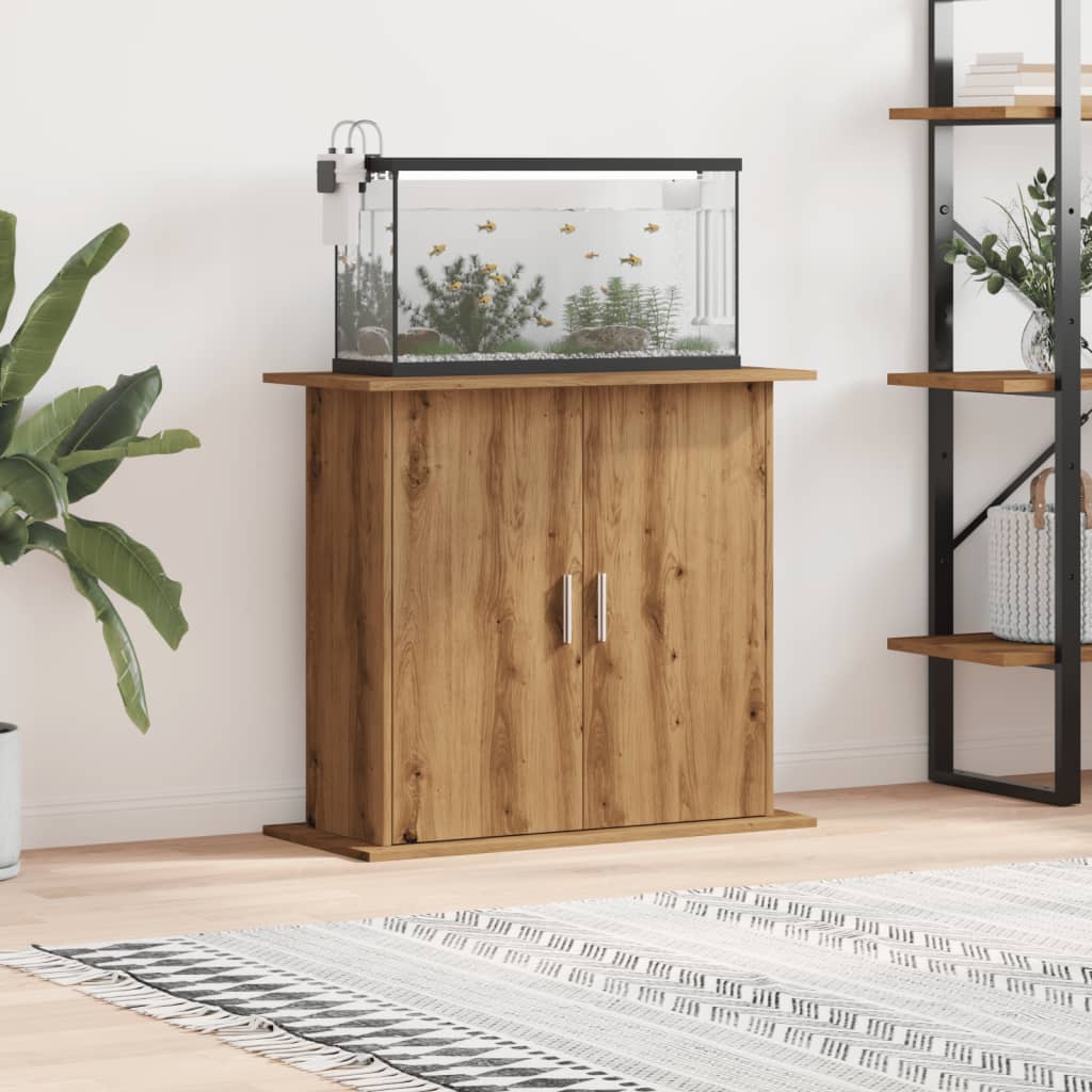 Supporto Acquario 81x36x73 Cm Multistrato Rovere Artigianale