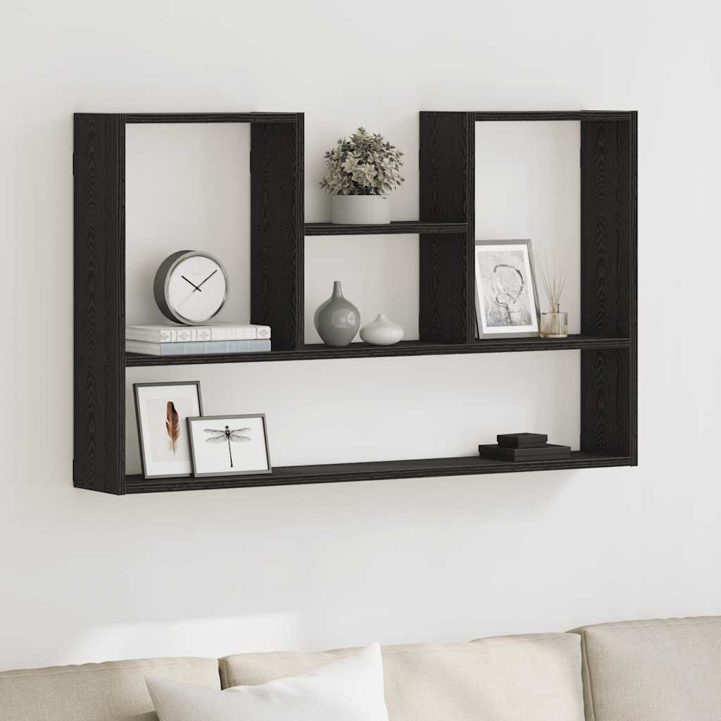 Mensola A Muro Rovere Nero 99x15x60 Cm In Truciolato