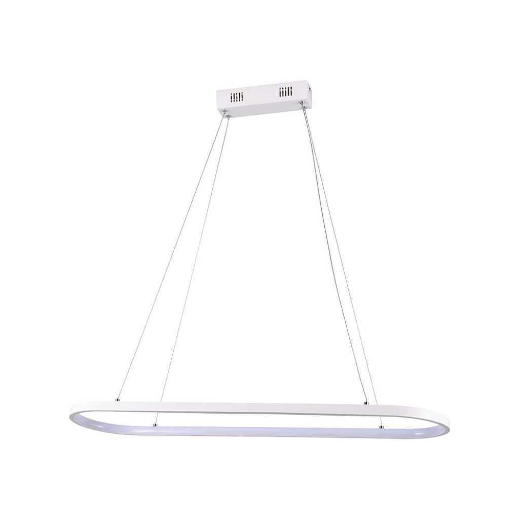 24w Led Hanging Lamp (80*20*100cm) 4000k White Body