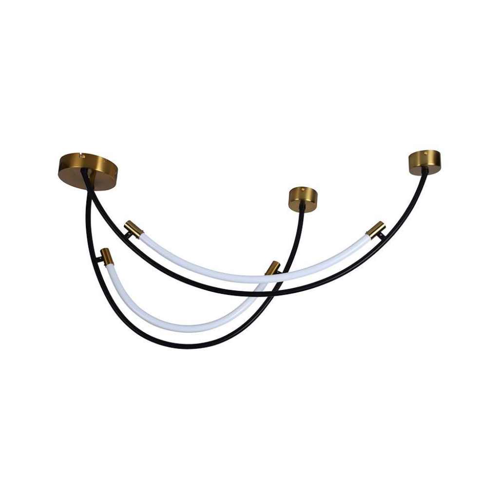 20w Led Designer Hanging Lamp Black+brass 4000k