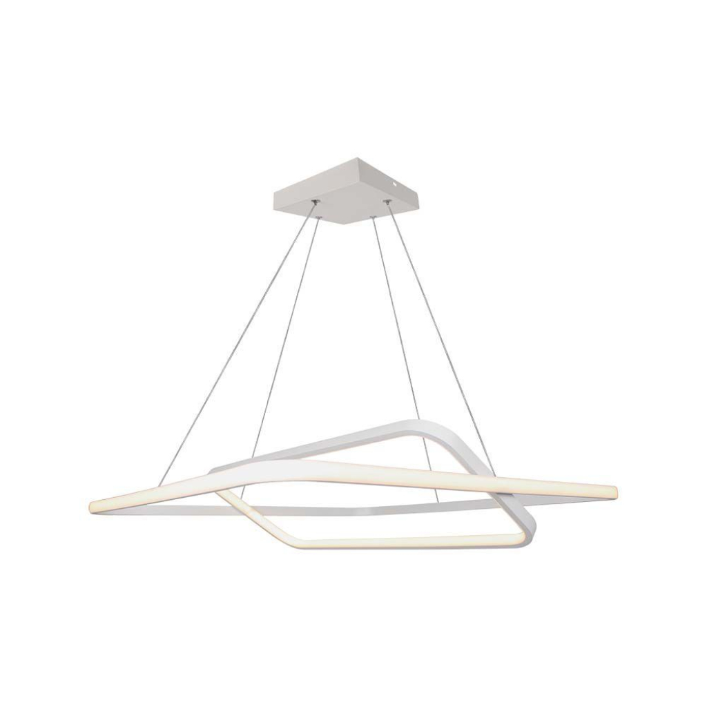 48w Led Designer Metal Hanging Light 600*600*1200mm White 3000k Dimmable