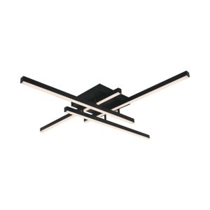 38w Led Designer Ceiling Light Black 850*850*105mm 3000k