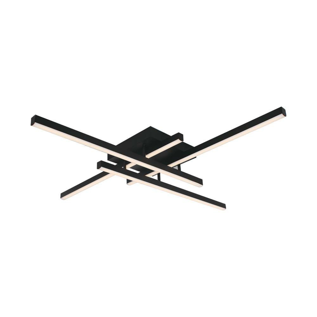 38w Led Designer Ceiling Light Black 850*850*105mm 3000k
