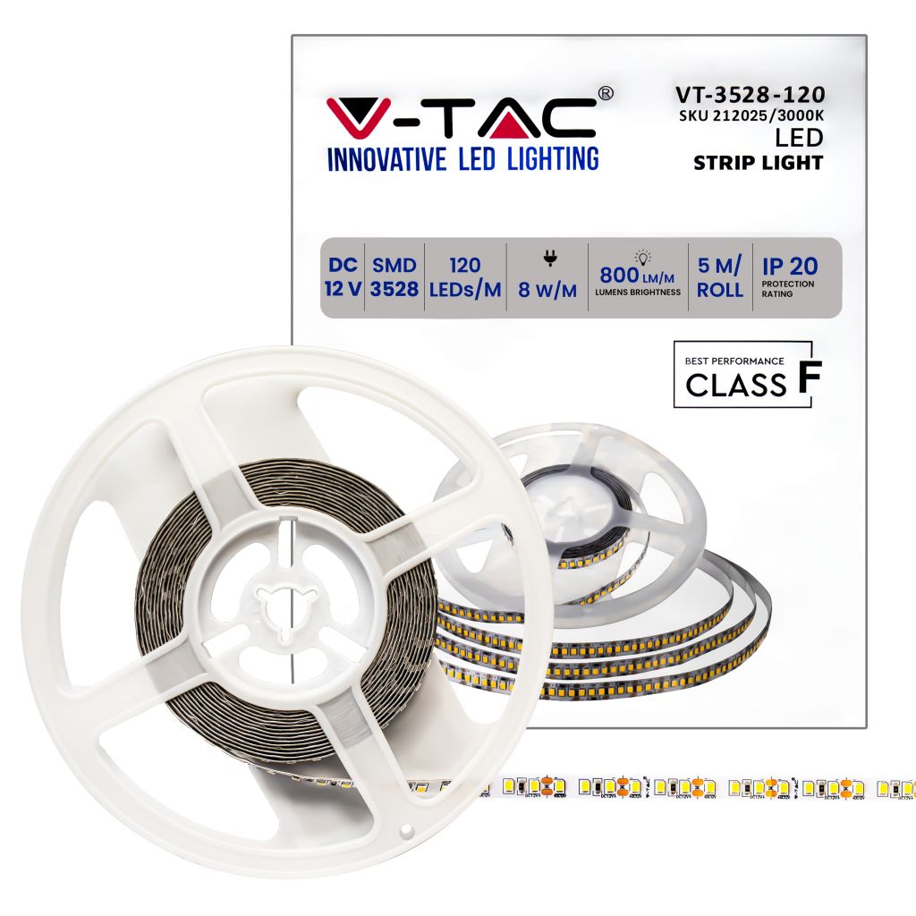 Led Strip Smd3528 120 Leds 3000k Ip20
