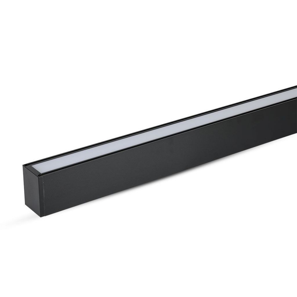 Plafoniera Led Chip Samsung A Sospensione 40w Lineare Colore Nero 120cm 4000k