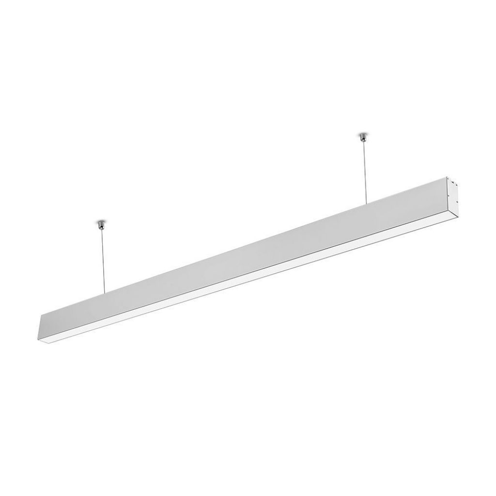 Led Linear Light Samsung Chip 40w Hanging Suspension Silver Body 4000k 1200x35x67mm