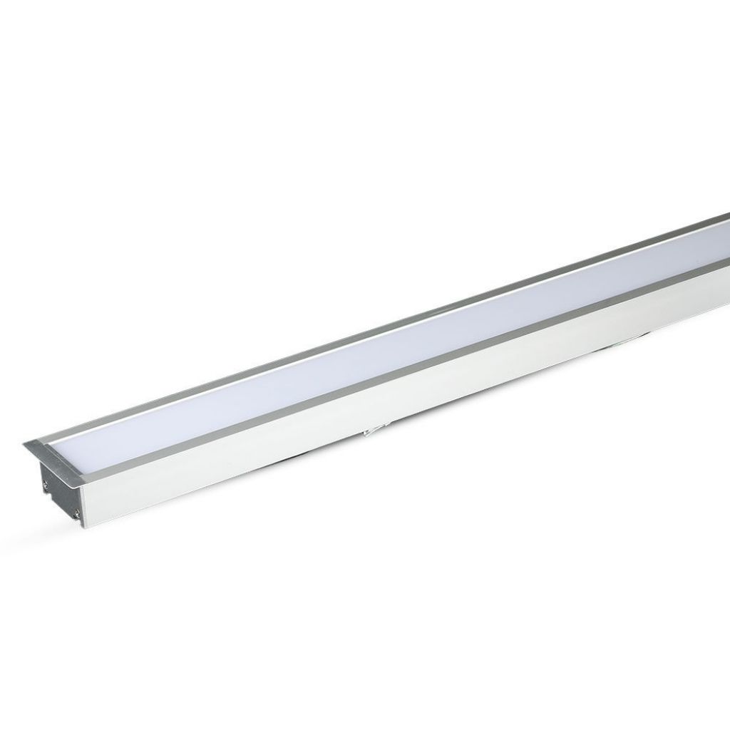 Plafoniera Led Chip Samsung A Incasso 40w Lineare Colore Argento 120cm 4000k