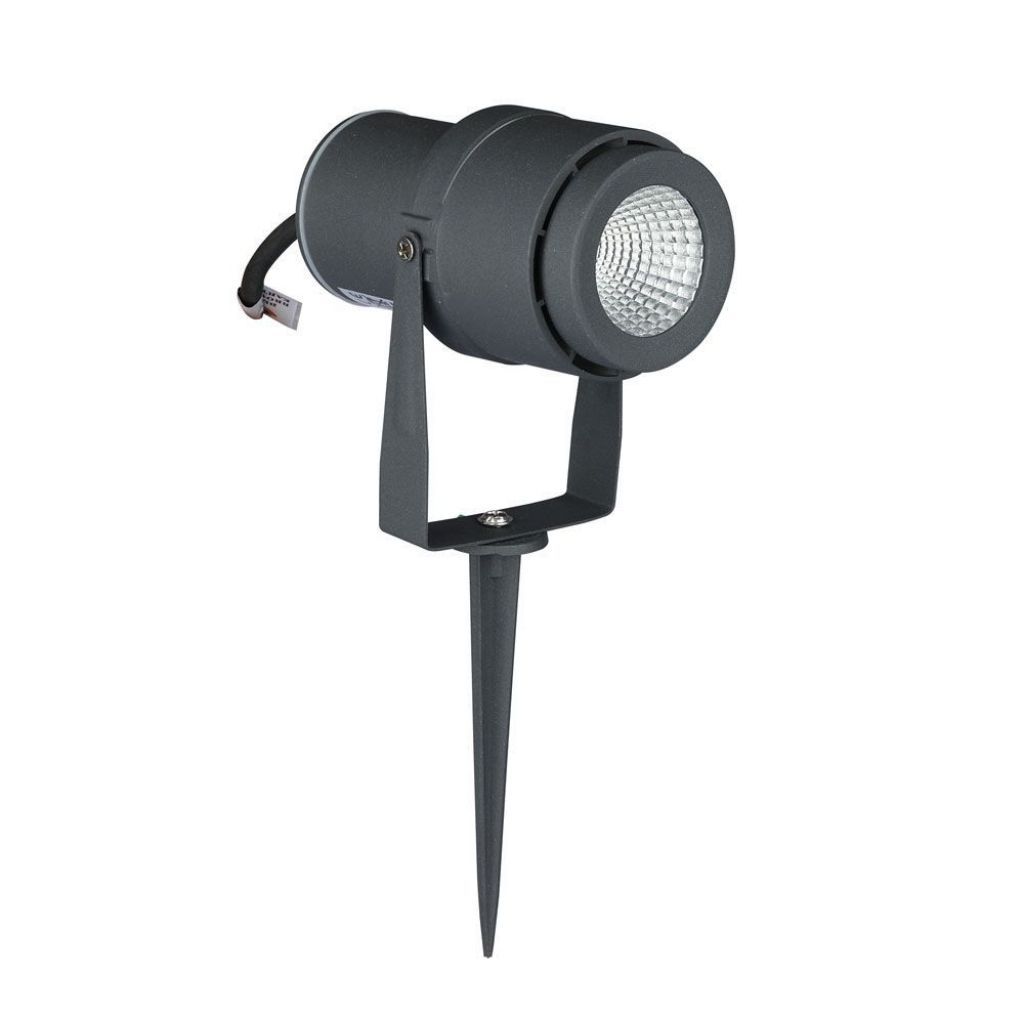 12w Led Garden Spike Lamp Grey Body 4000k