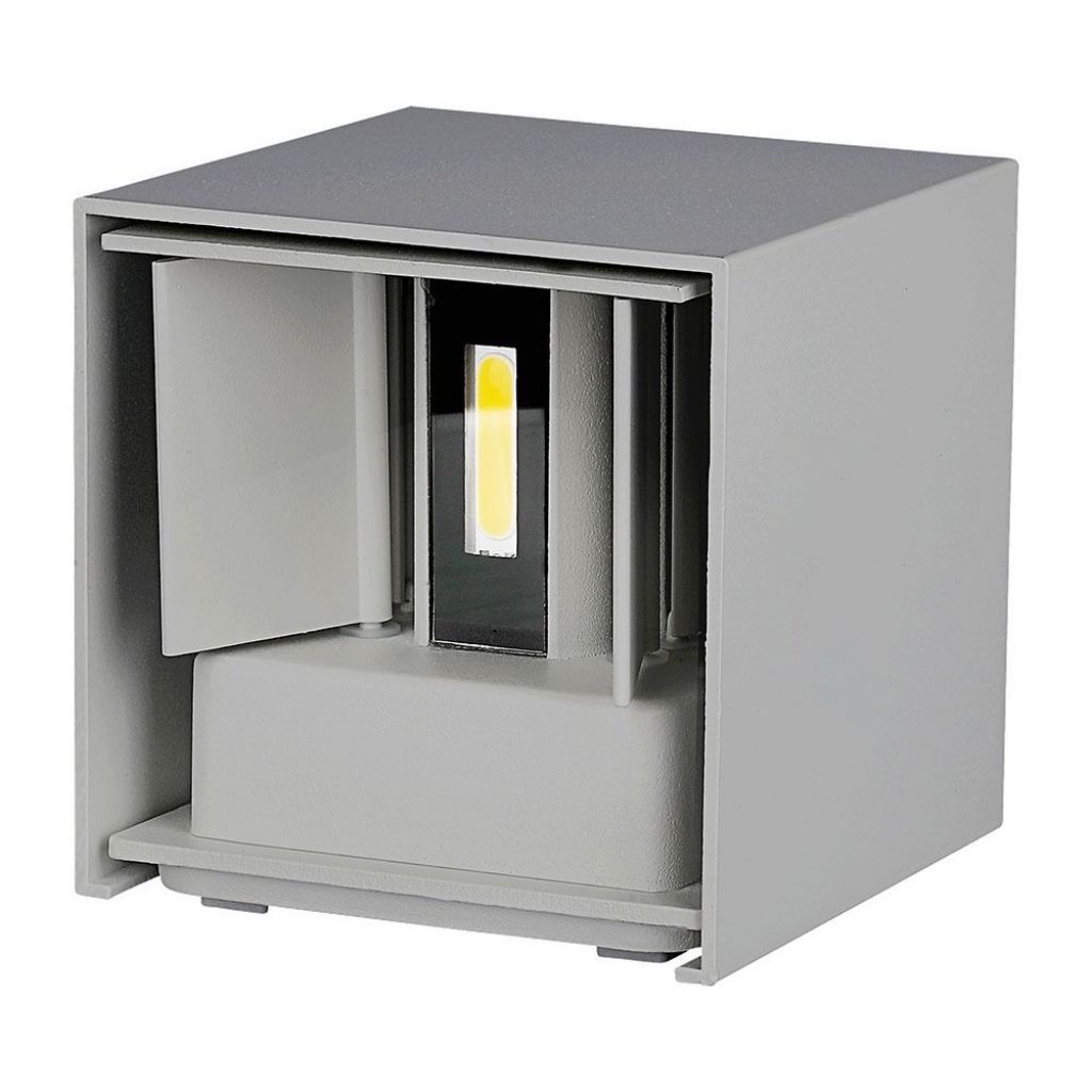 11w Led Wall Lamp With Bridgelux Chip Grey 4000k Square