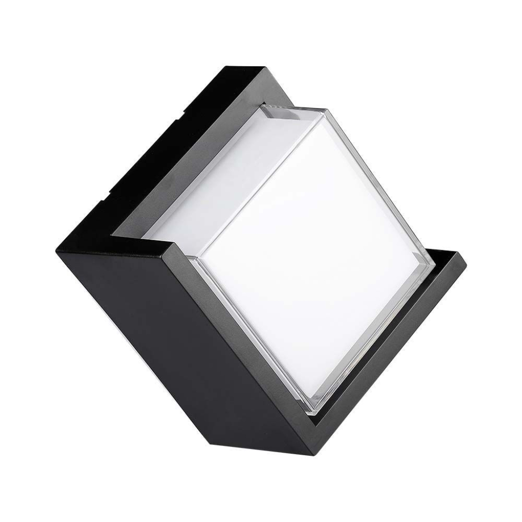 12w Led Wall Light Sami Frame Black Square 4000k