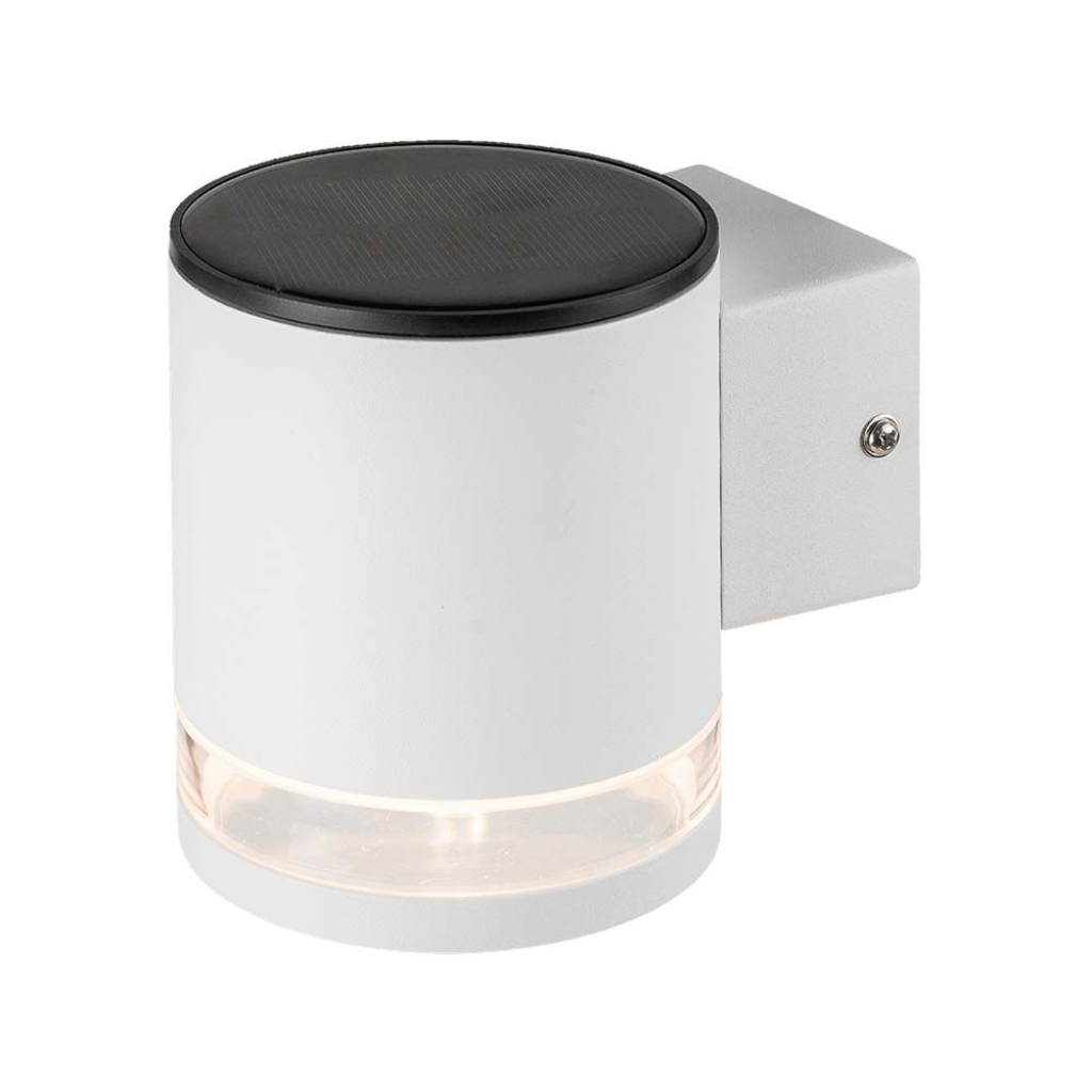 1w Led Solar Wall Lamp Smd White Body Ip54 3000k