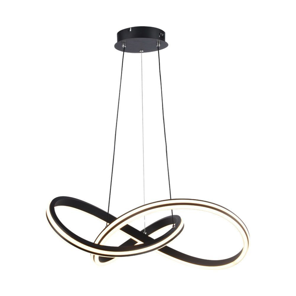 Led Designer Pendant Lampholder Black + White Body D600