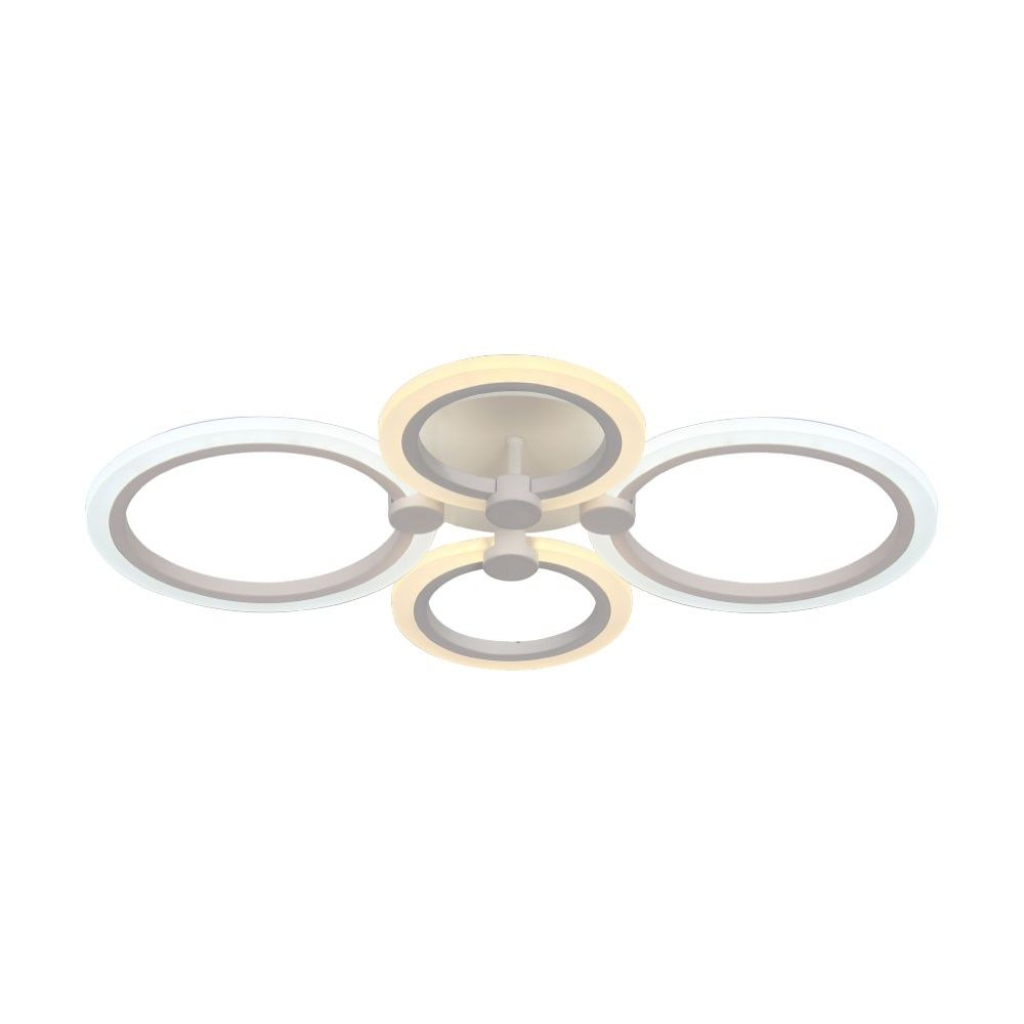 Led Ceiling Chandelier With Remote Control 45w With Modern Design And 360â° Light Beam, White Color 600x400x100mm Dimmable Cct 3in1