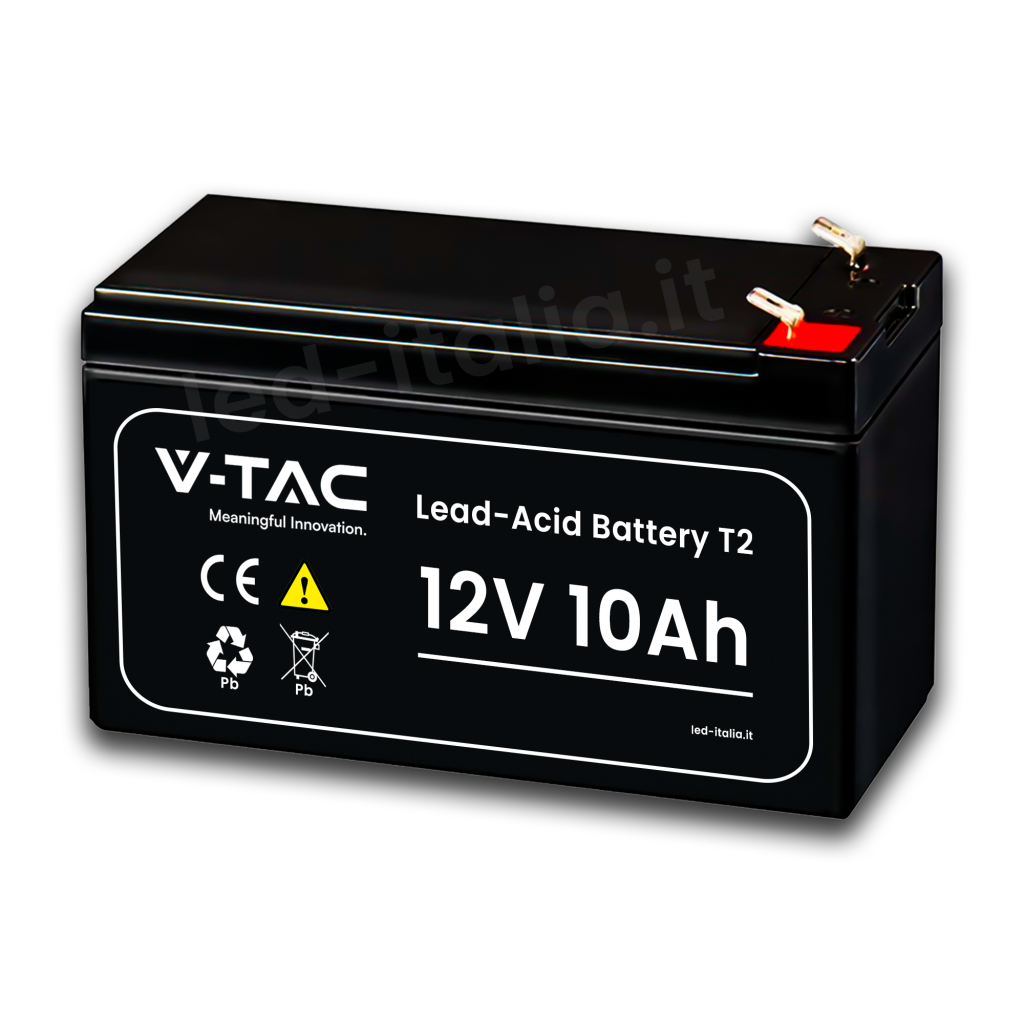 Batteria Al Piombo Acido 12v 10ah Per Allarmi, Videosorveglianza, Ups Terminali T2 178*35*60mm