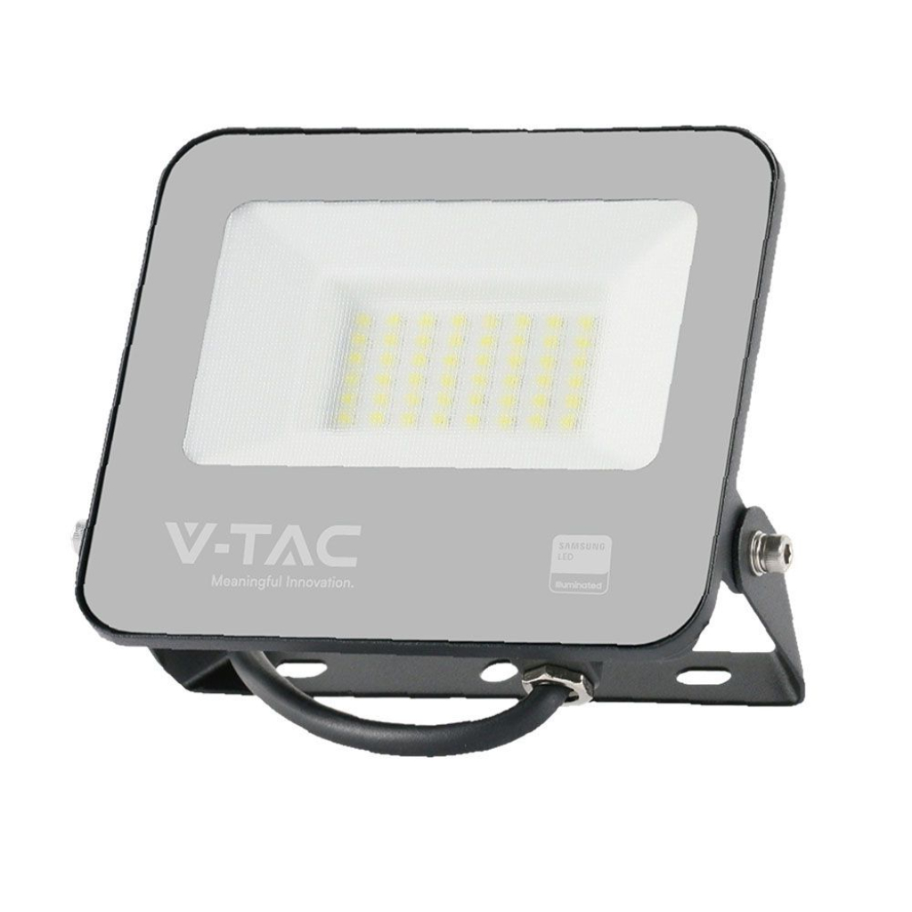 30w Led Floodlight Smd Samsung Chip 1m Wire Black Body White Frosted Glass 3000k