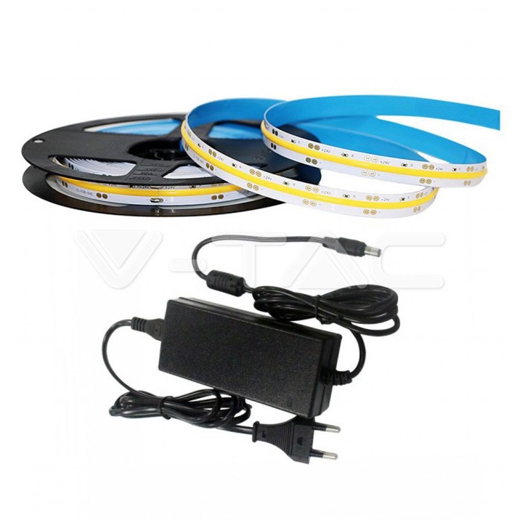 Led Strip Set 420 Cob Ip20 3000k 12w Dc24v 1000 Lm/m Cri>95 (2649 + 3272)