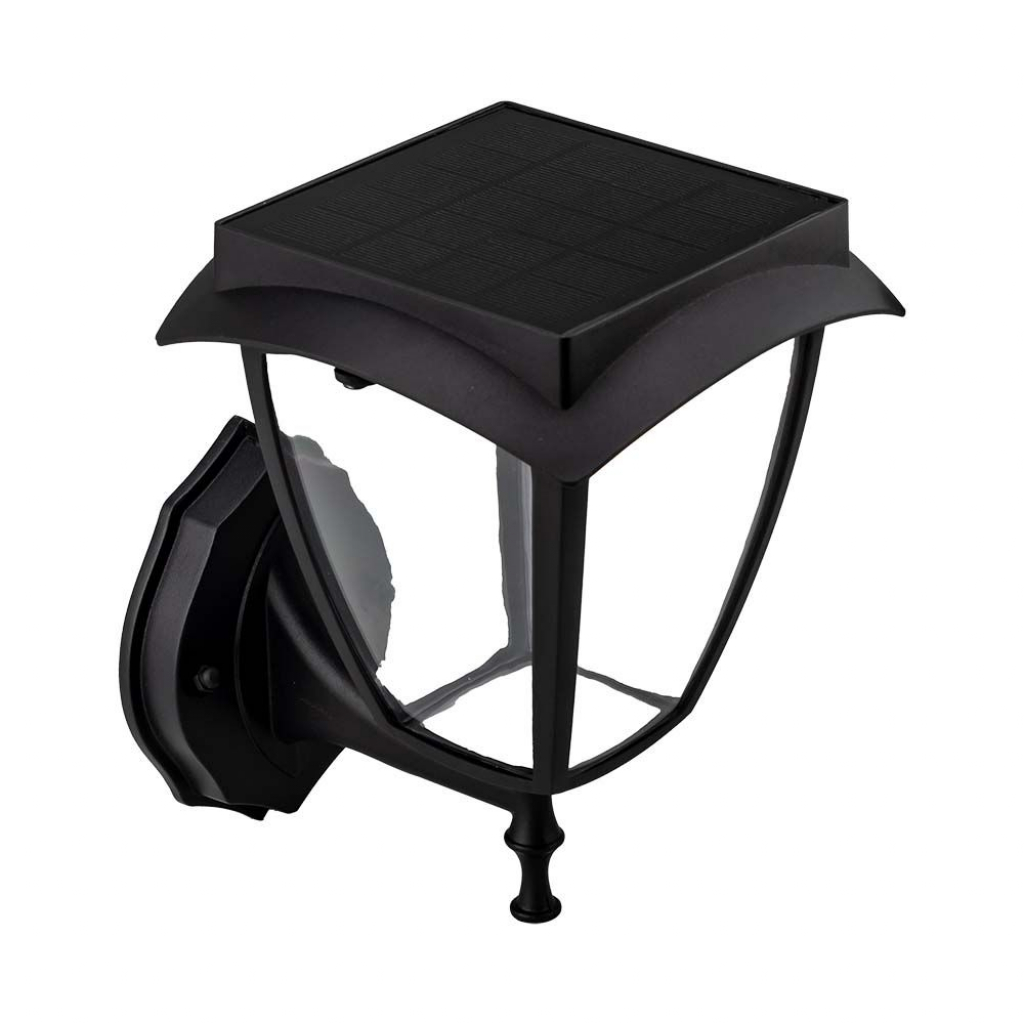 2w Led Solar Stand Lamp Black Body 3000k+6000k Ip44
