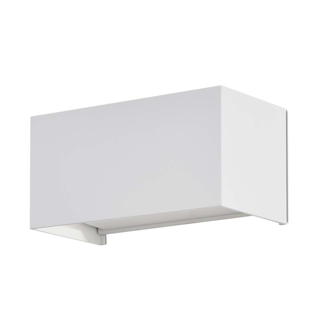 Rectangular Led Wall Lamp 24w 110lm/w With Double Adjustable Light Beam White Color 4000k Ip65
