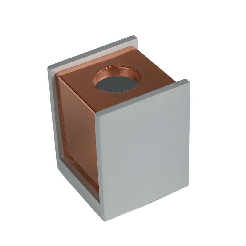 Gu10 Fitting Gypsum Surface With Matt Rose Gold Bottom Square