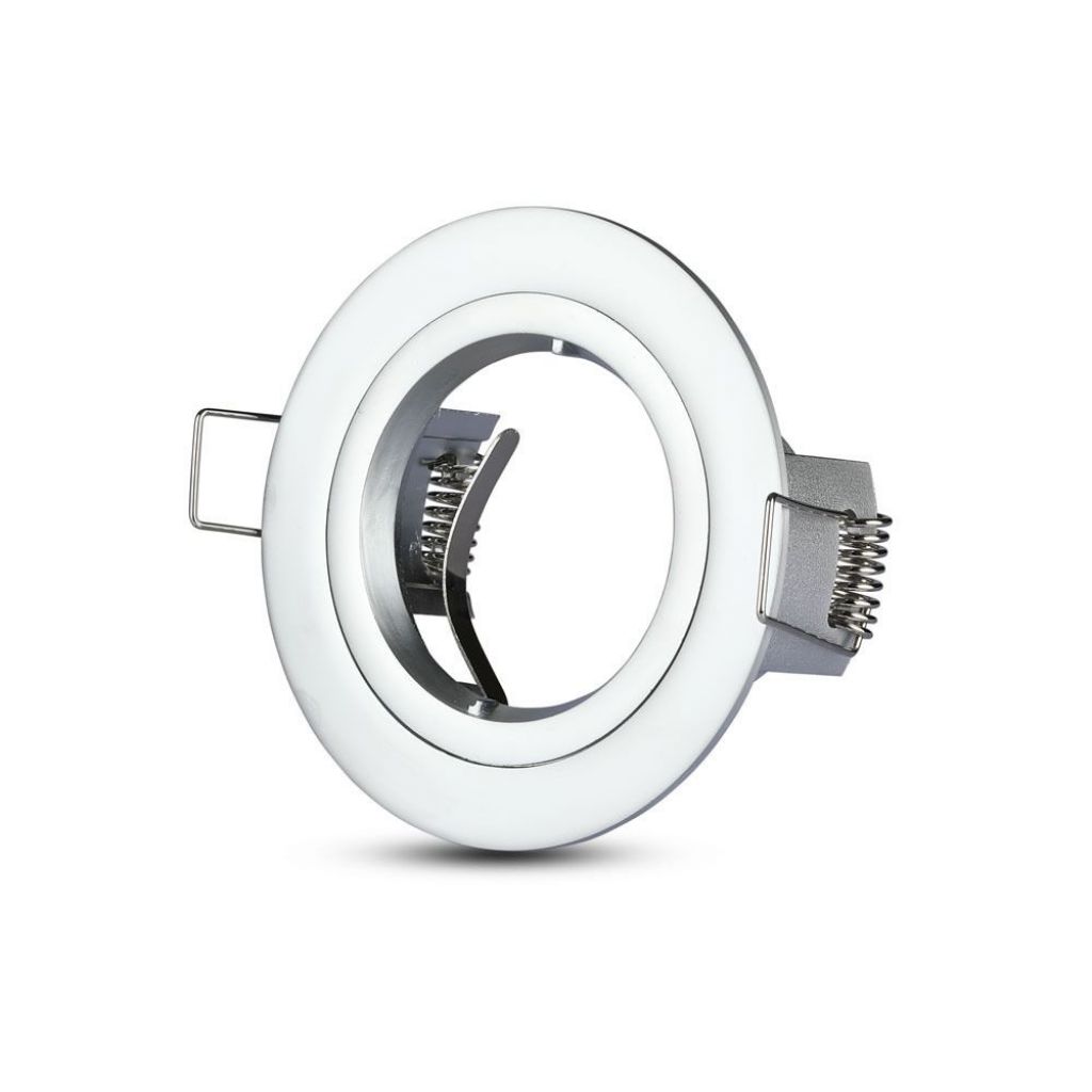 Gu10 Fitting Round Silver Grey