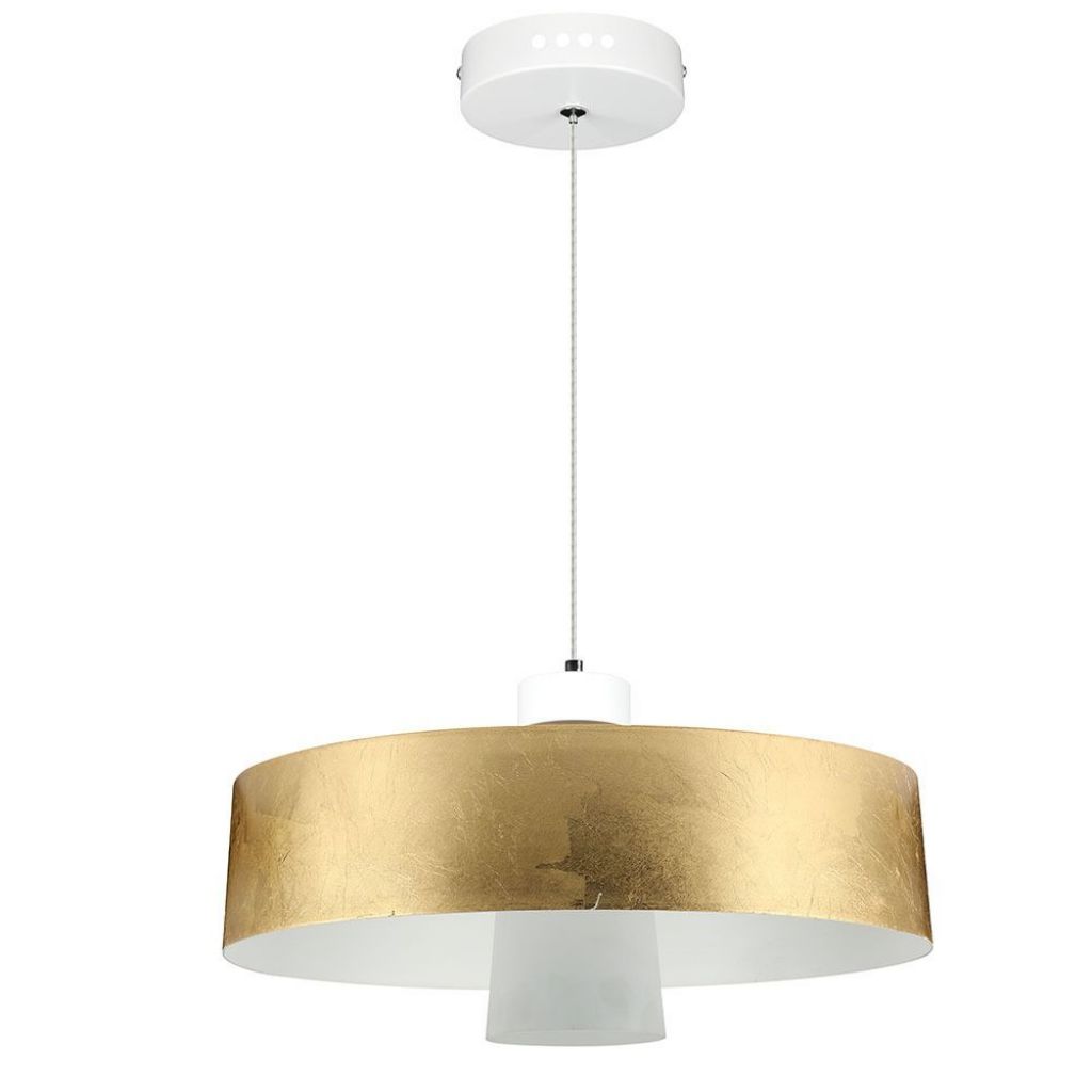 7w Led Pendant Light (acrylic) Gold Lamp Shade 340*190mm 3000k