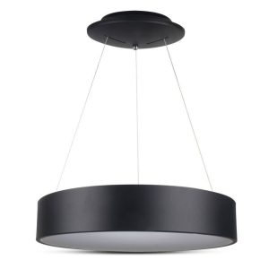 25w Led Surface Smooth Pendant Light Dimmable Black 3000k