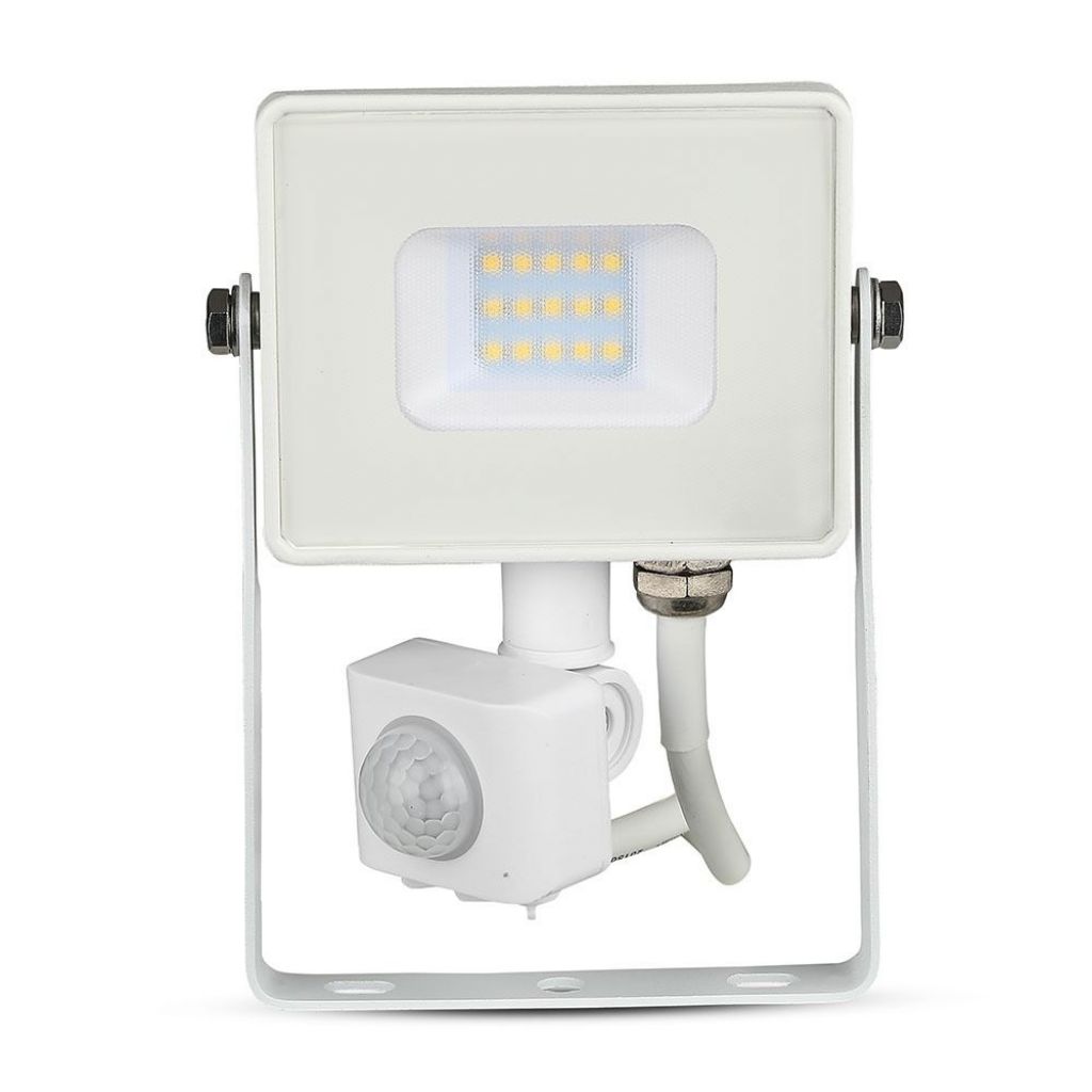 10w Led Sensor Floodlight Samsung Chip Cut Off Function White Body 3000k