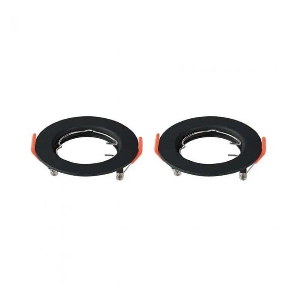 Gu10 Fitting Round Black