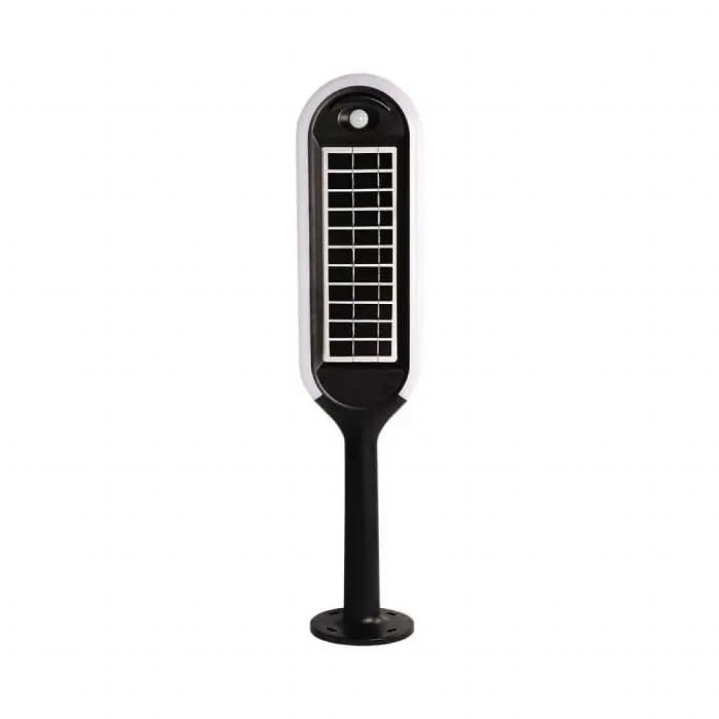 5w Led Solar Bollard Light With White + Black Body 3000k