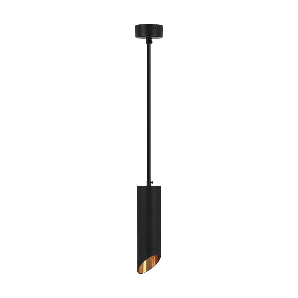 1*gu10 Hanging Pendant Black D:55*200mm
