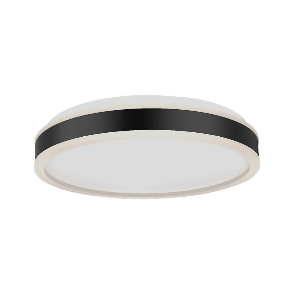 18w Led Designer Light Round Black Finish 4000k Dimmable