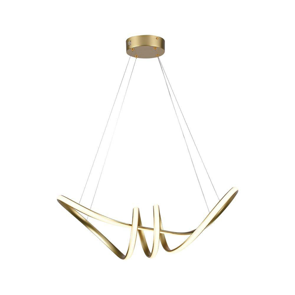 24w Led Hanging Decorative Lamp 720*300 Champagne Gold Body 3000k