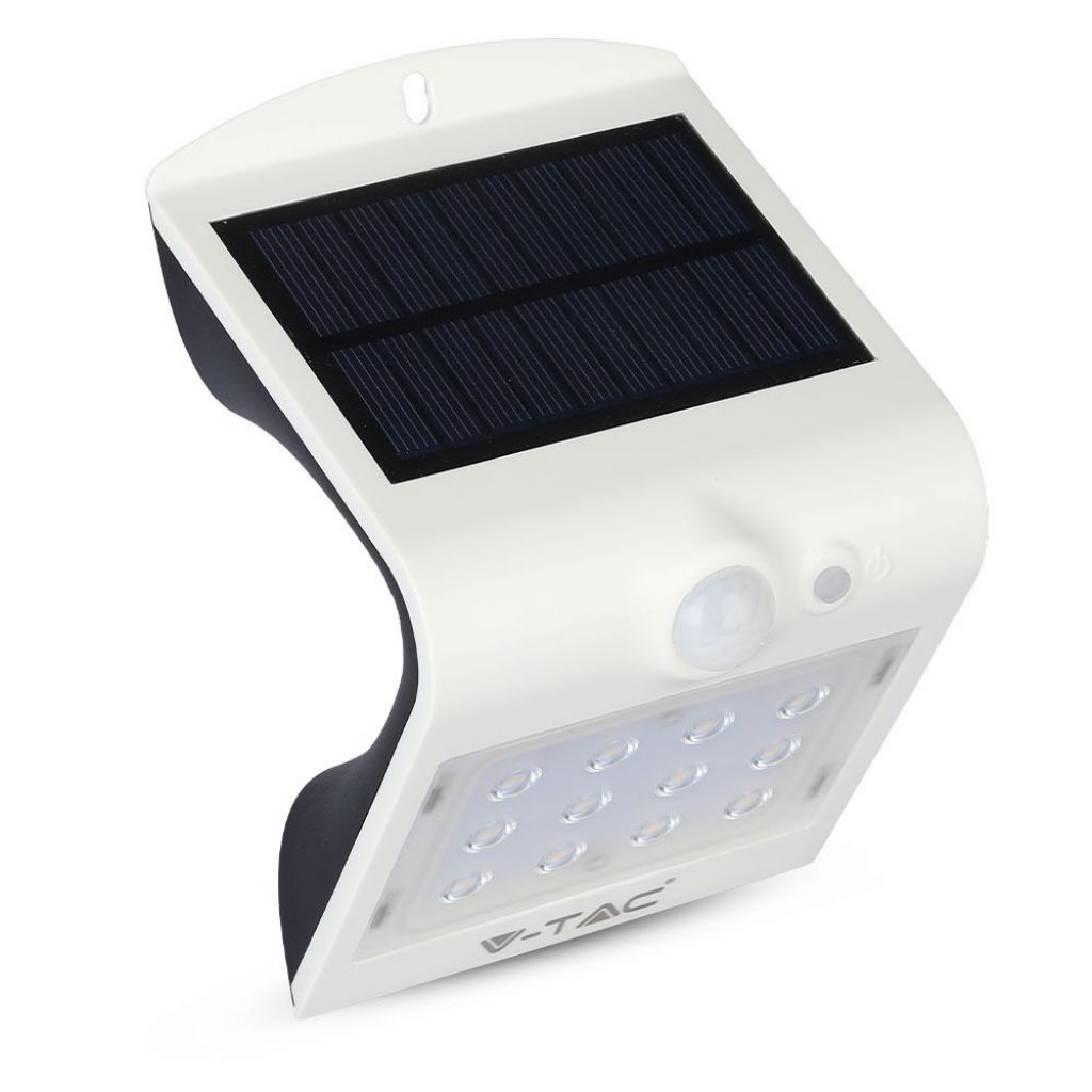 1.5w Led Solar Wall Light 4000k+4000k White+black Body