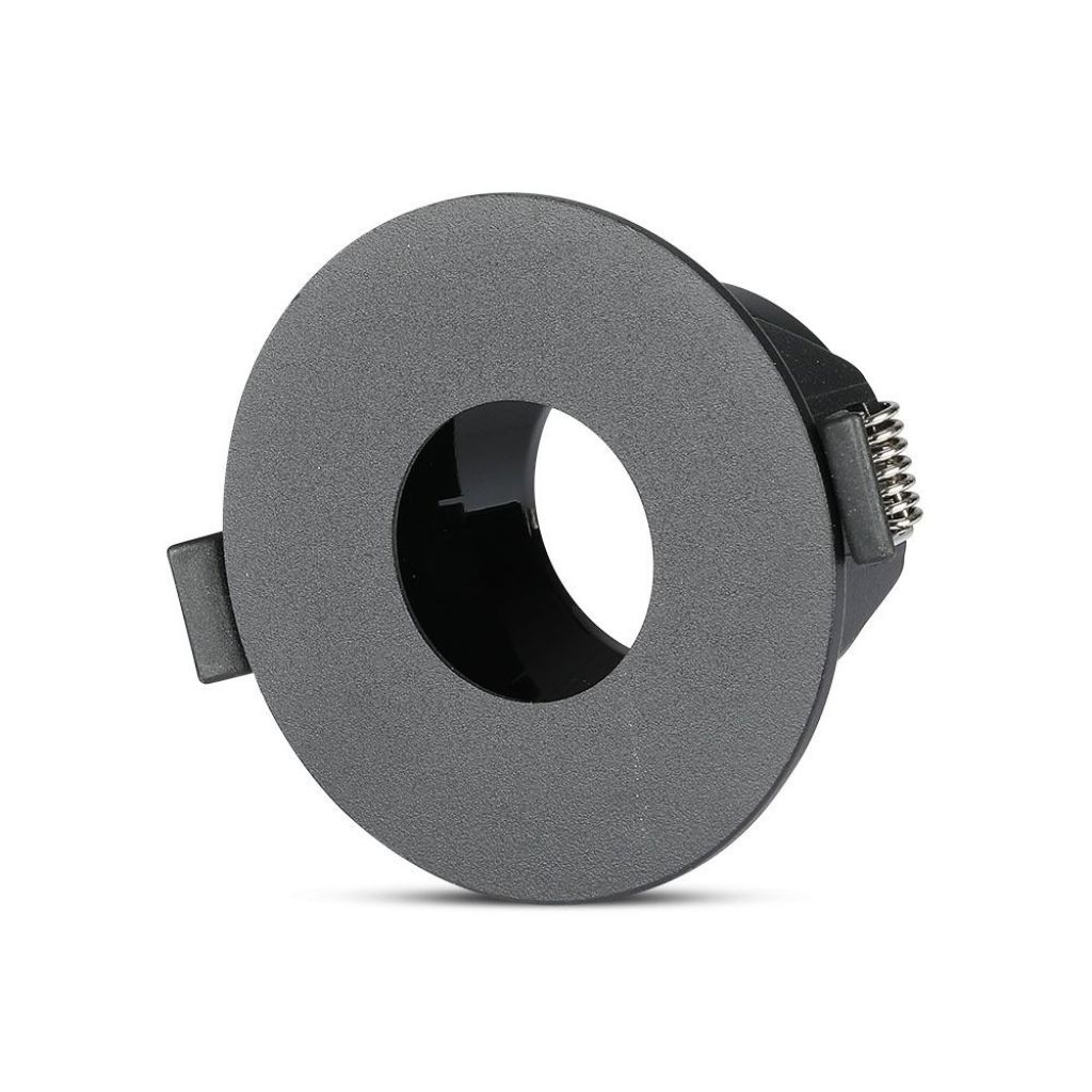 Gu10 Fitting Black + Black Round