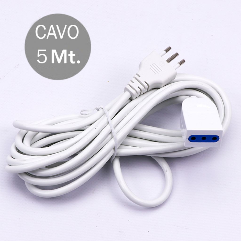 Prolunghe Lineari Plug 10a 2p+t Presa 10a Cavo H05vv F 3x0.75mmx5m