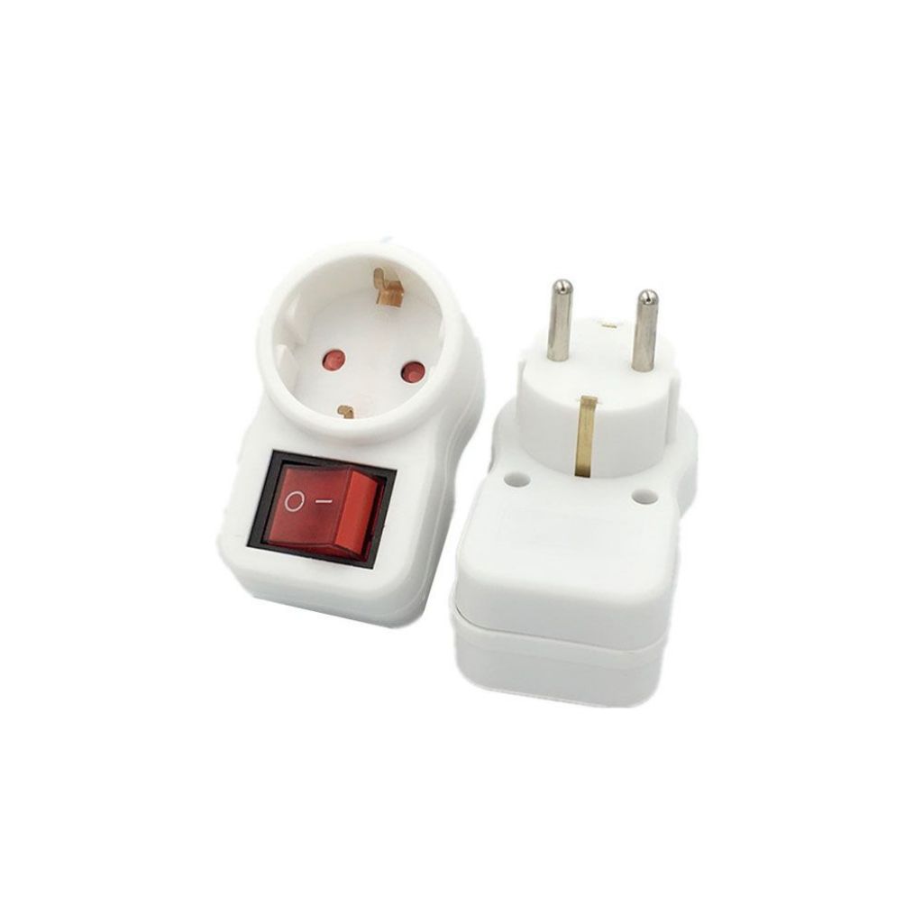 Adapter With 2 Pole Switch 16a 250v