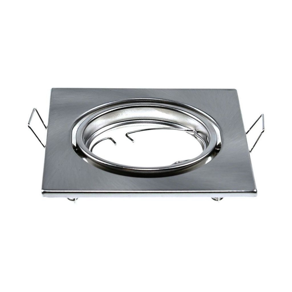 Gu10 Square Spotlight Fitting Satin Nickle 2 Pcs/box 82x82
